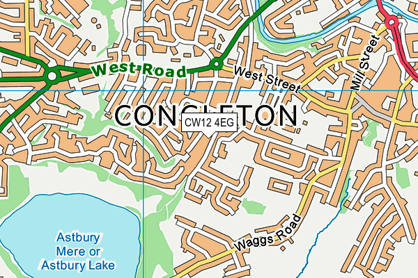 CW12 4EG map - OS VectorMap District (Ordnance Survey)