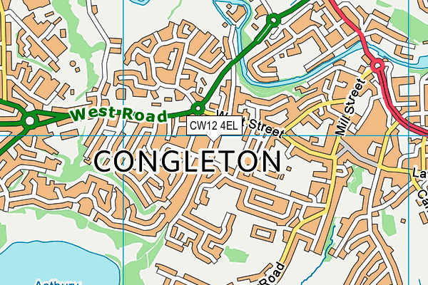 CW12 4EL map - OS VectorMap District (Ordnance Survey)