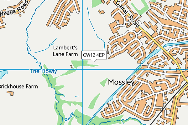 CW12 4EP map - OS VectorMap District (Ordnance Survey)