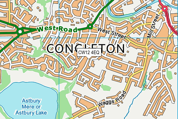 CW12 4EQ map - OS VectorMap District (Ordnance Survey)