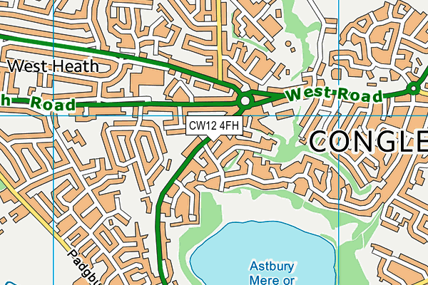 CW12 4FH map - OS VectorMap District (Ordnance Survey)