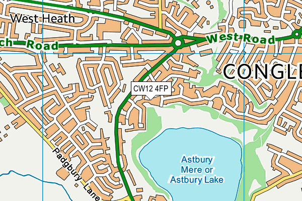 CW12 4FP map - OS VectorMap District (Ordnance Survey)