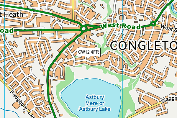 CW12 4FR map - OS VectorMap District (Ordnance Survey)