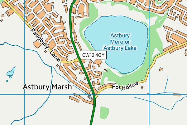 CW12 4GY map - OS VectorMap District (Ordnance Survey)