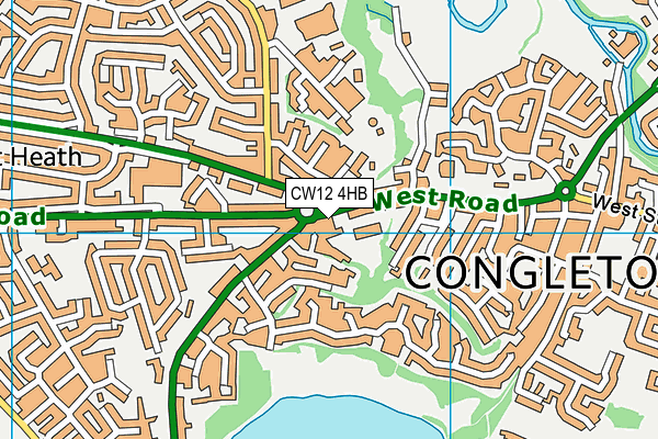 CW12 4HB map - OS VectorMap District (Ordnance Survey)
