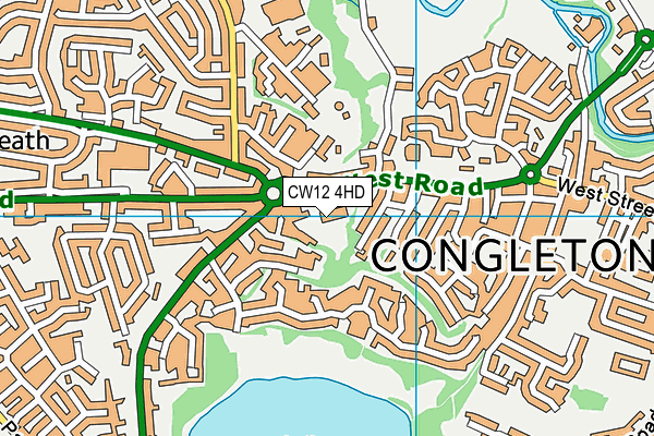 CW12 4HD map - OS VectorMap District (Ordnance Survey)