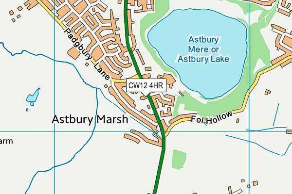 CW12 4HR map - OS VectorMap District (Ordnance Survey)