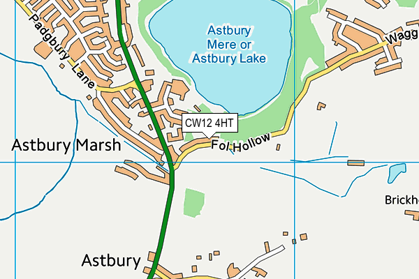 CW12 4HT map - OS VectorMap District (Ordnance Survey)