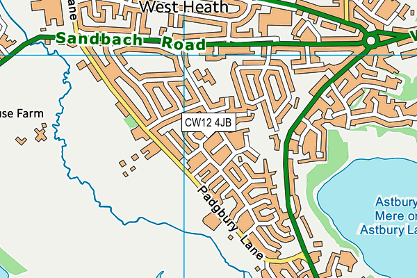 CW12 4JB map - OS VectorMap District (Ordnance Survey)