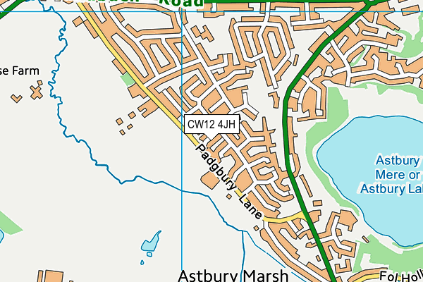 CW12 4JH map - OS VectorMap District (Ordnance Survey)