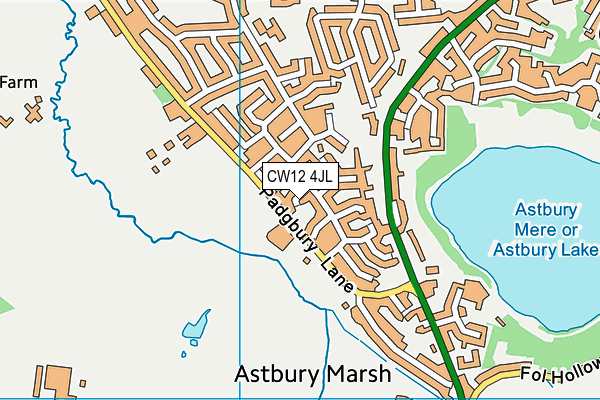 CW12 4JL map - OS VectorMap District (Ordnance Survey)