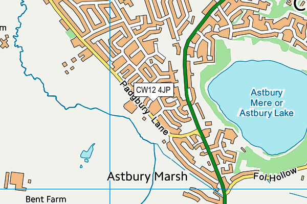 CW12 4JP map - OS VectorMap District (Ordnance Survey)