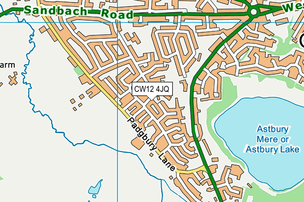 CW12 4JQ map - OS VectorMap District (Ordnance Survey)