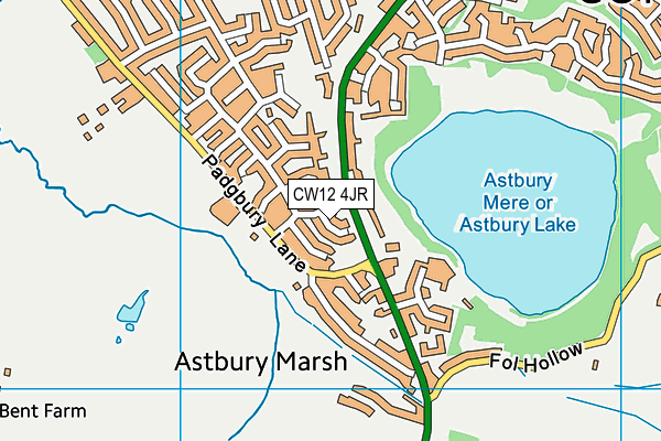 CW12 4JR map - OS VectorMap District (Ordnance Survey)