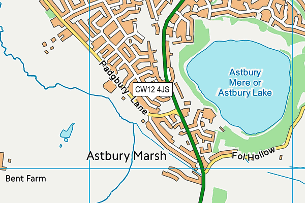 CW12 4JS map - OS VectorMap District (Ordnance Survey)