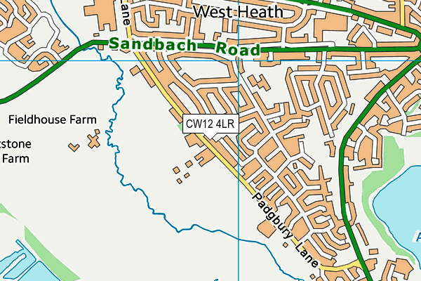 CW12 4LR map - OS VectorMap District (Ordnance Survey)