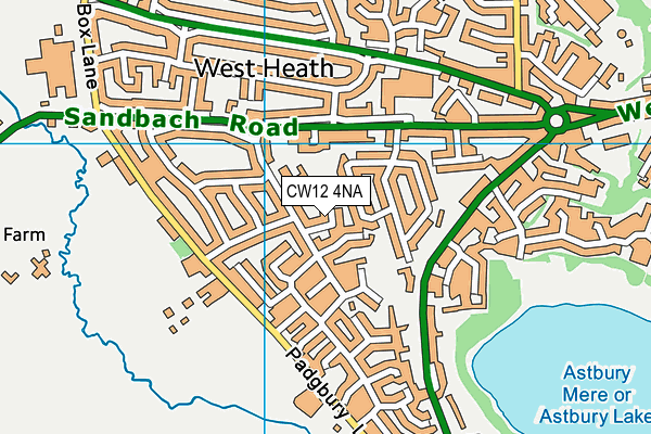 CW12 4NA map - OS VectorMap District (Ordnance Survey)