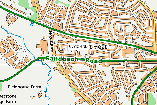 CW12 4ND map - OS VectorMap District (Ordnance Survey)