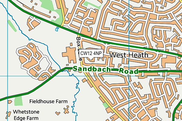 CW12 4NP map - OS VectorMap District (Ordnance Survey)