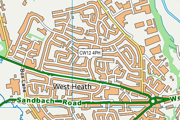 CW12 4PH map - OS VectorMap District (Ordnance Survey)