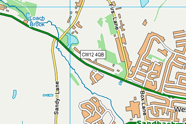 CW12 4QB map - OS VectorMap District (Ordnance Survey)