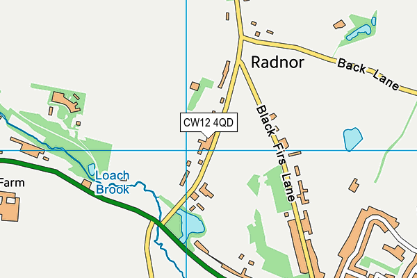 CW12 4QD map - OS VectorMap District (Ordnance Survey)