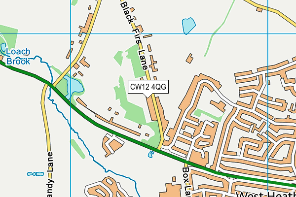 CW12 4QG map - OS VectorMap District (Ordnance Survey)