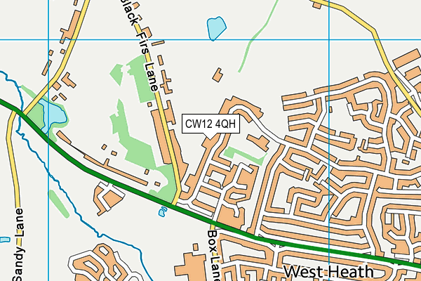 CW12 4QH map - OS VectorMap District (Ordnance Survey)