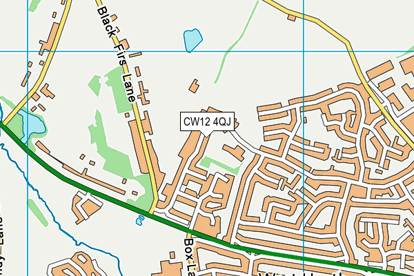 CW12 4QJ map - OS VectorMap District (Ordnance Survey)