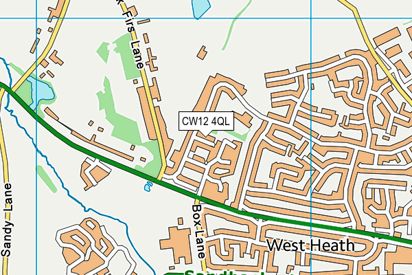 CW12 4QL map - OS VectorMap District (Ordnance Survey)