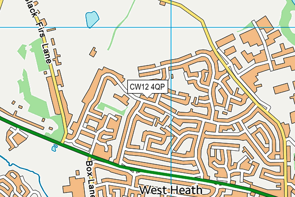 CW12 4QP map - OS VectorMap District (Ordnance Survey)