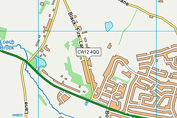 CW12 4QQ map - OS VectorMap District (Ordnance Survey)