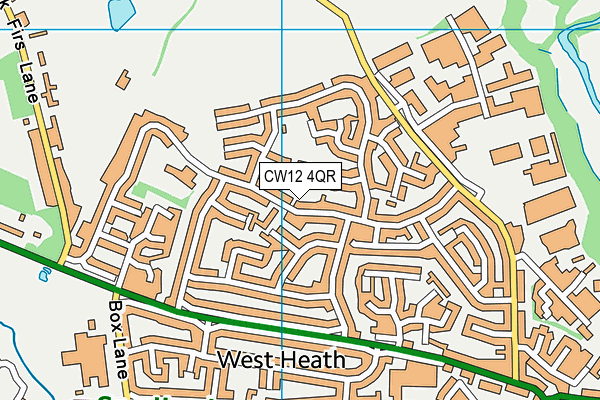 CW12 4QR map - OS VectorMap District (Ordnance Survey)