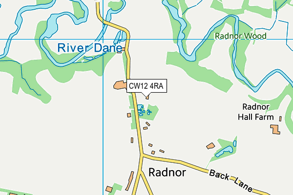 CW12 4RA map - OS VectorMap District (Ordnance Survey)