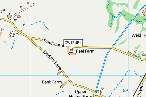 CW12 4RJ map - OS VectorMap District (Ordnance Survey)