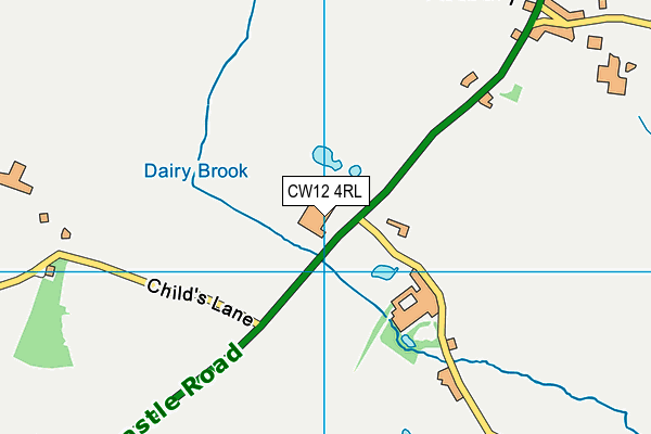 CW12 4RL map - OS VectorMap District (Ordnance Survey)