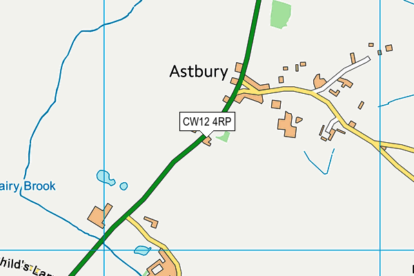 CW12 4RP map - OS VectorMap District (Ordnance Survey)