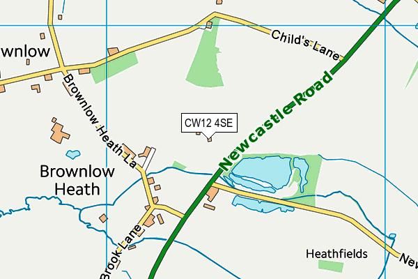 CW12 4SE map - OS VectorMap District (Ordnance Survey)