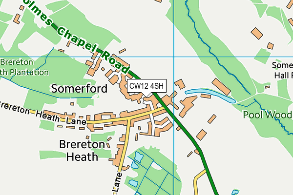 CW12 4SH map - OS VectorMap District (Ordnance Survey)