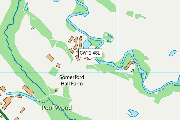 CW12 4SL map - OS VectorMap District (Ordnance Survey)