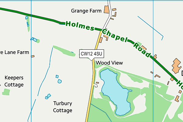 CW12 4SU map - OS VectorMap District (Ordnance Survey)