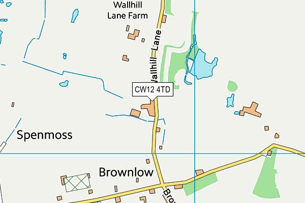CW12 4TD map - OS VectorMap District (Ordnance Survey)