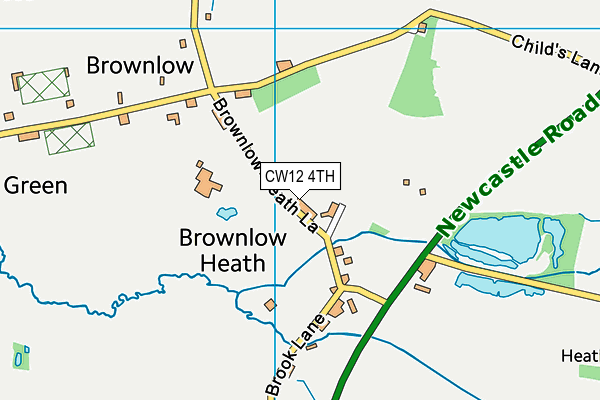 CW12 4TH map - OS VectorMap District (Ordnance Survey)