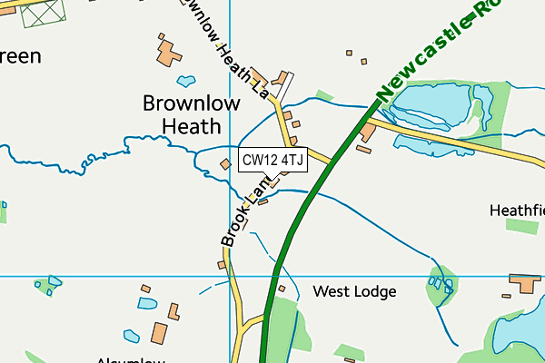 CW12 4TJ map - OS VectorMap District (Ordnance Survey)