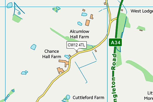 CW12 4TL map - OS VectorMap District (Ordnance Survey)