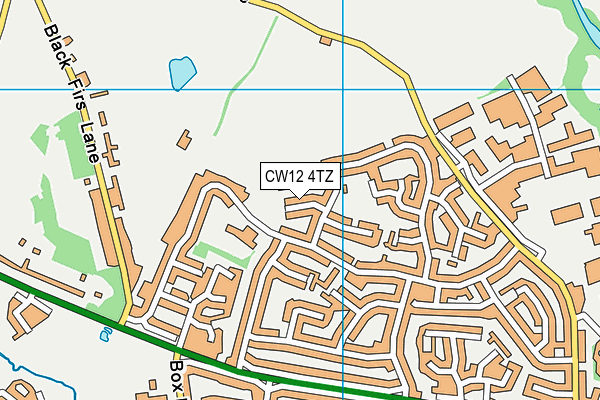 CW12 4TZ map - OS VectorMap District (Ordnance Survey)