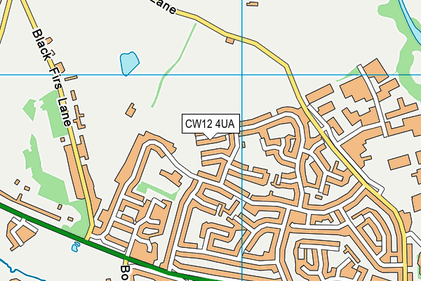 CW12 4UA map - OS VectorMap District (Ordnance Survey)