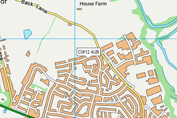 CW12 4UB map - OS VectorMap District (Ordnance Survey)