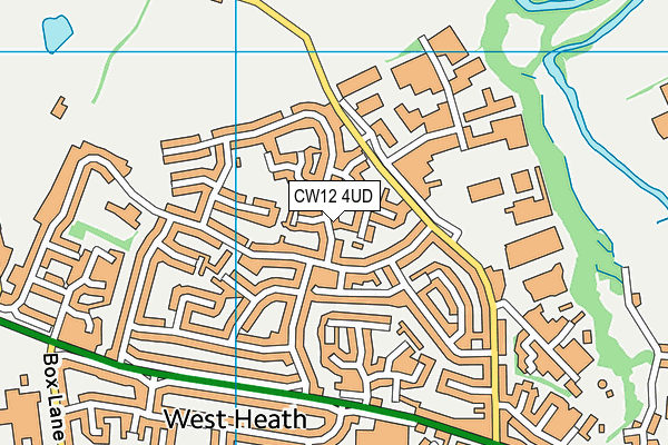 CW12 4UD map - OS VectorMap District (Ordnance Survey)