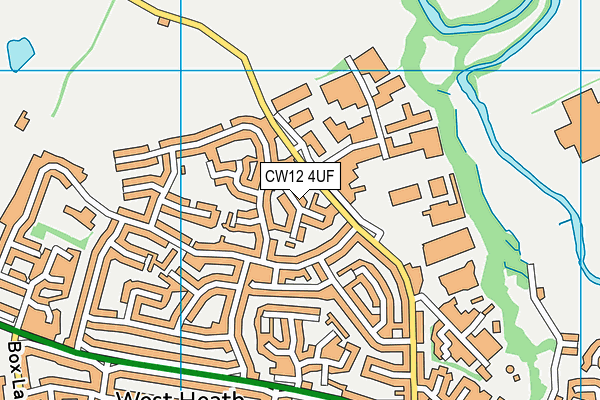 CW12 4UF map - OS VectorMap District (Ordnance Survey)